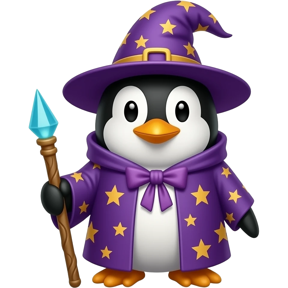 Penguin Wizard emoji