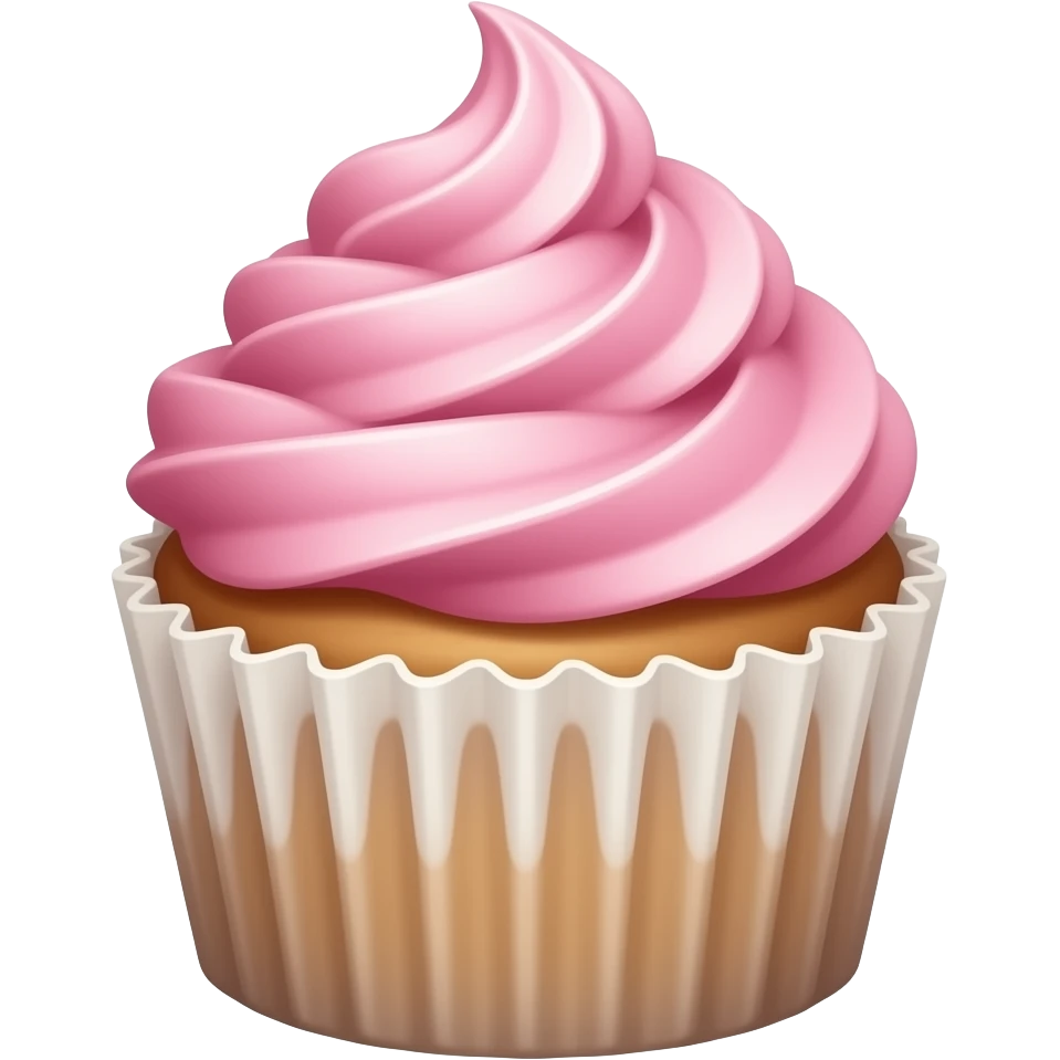 Cupcake with pink icing emoji