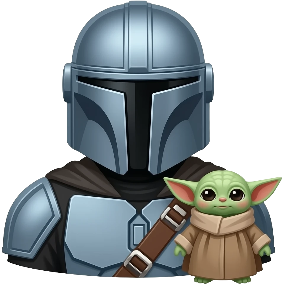 Mandalorian and grogu emoji