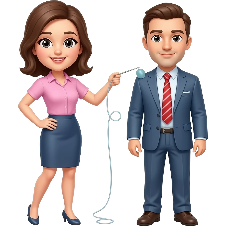 Woman pegging man emoji