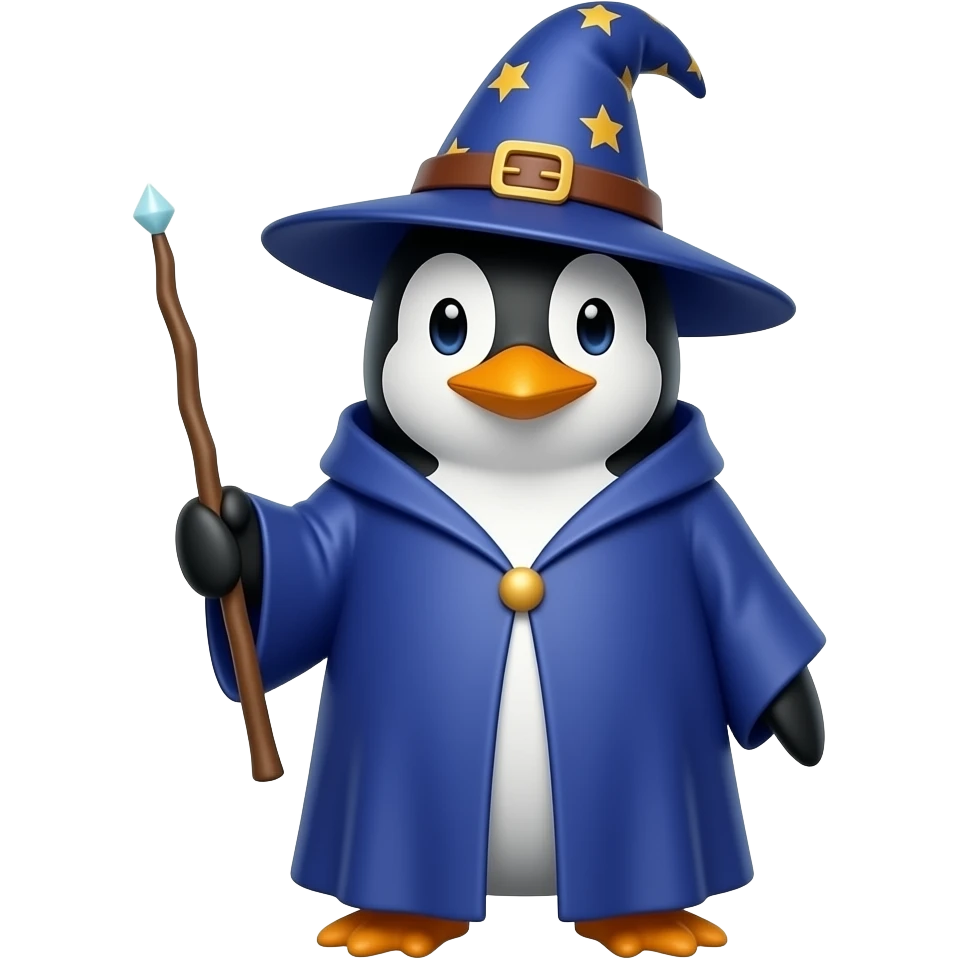 Penguin Wizard emoji