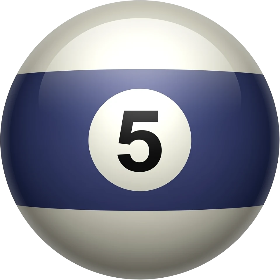 pool ball number 5 emoji