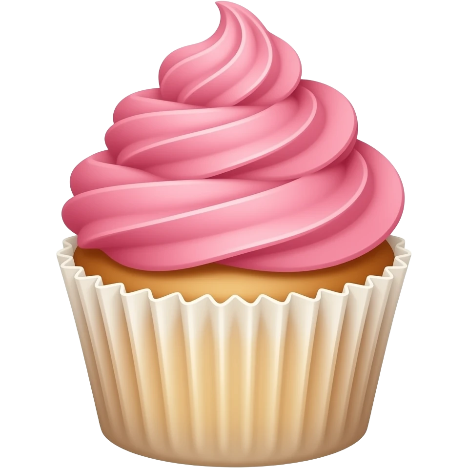 Cupcake with pink icing emoji