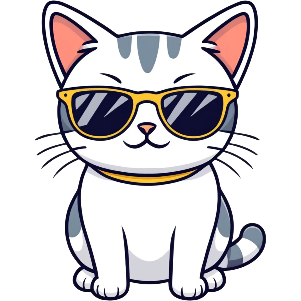 Cat with sunglasses emoji
