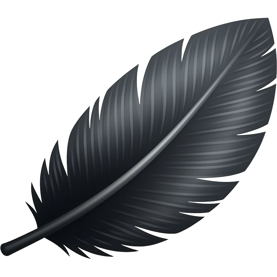 black feather emoji