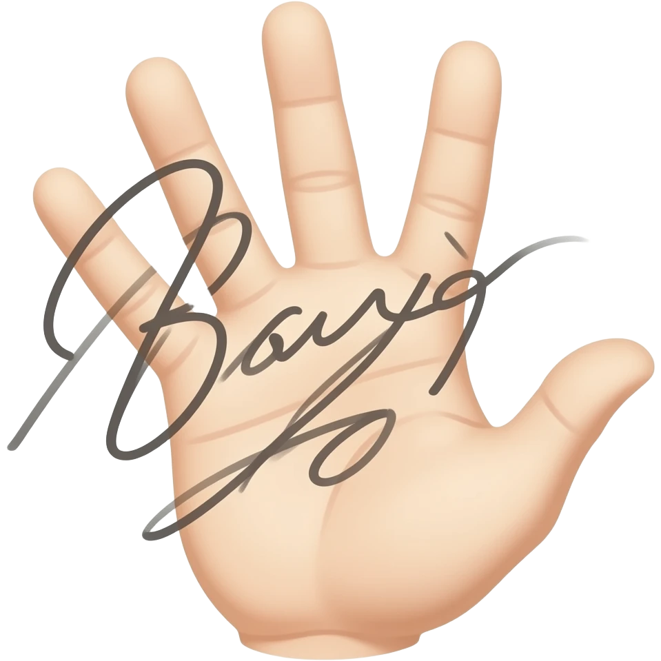 hand signature emoji