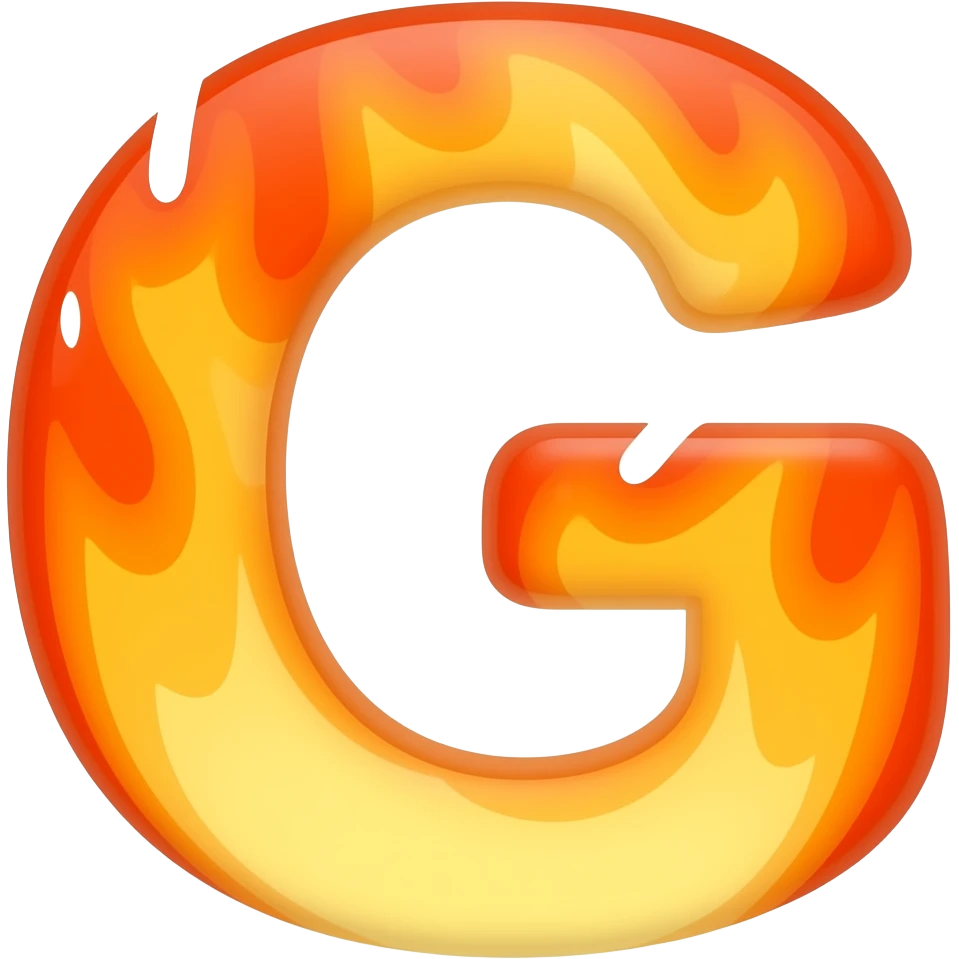 Fire letter g emoji