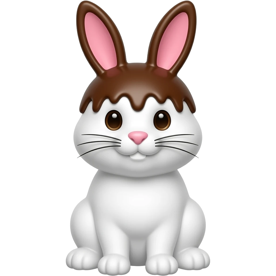 Cotton candy the bunnies in chocolate! emoji