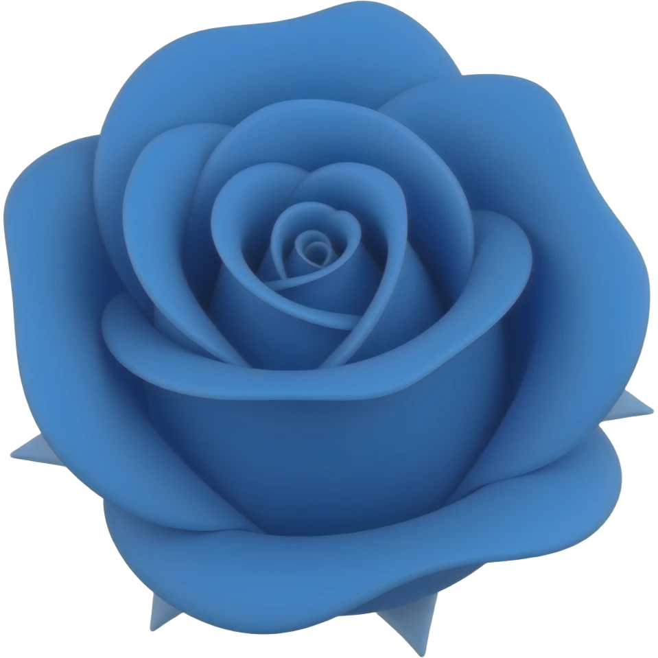 Blue rose emoji
