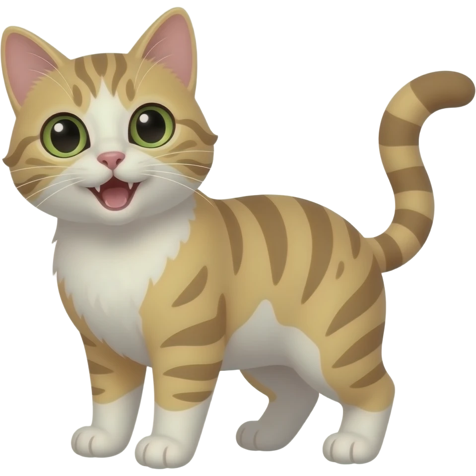 Make a meow emoji with the body emoji