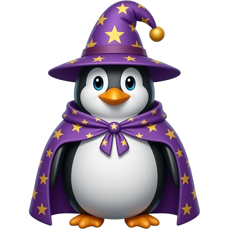 Penguin Wizard emoji