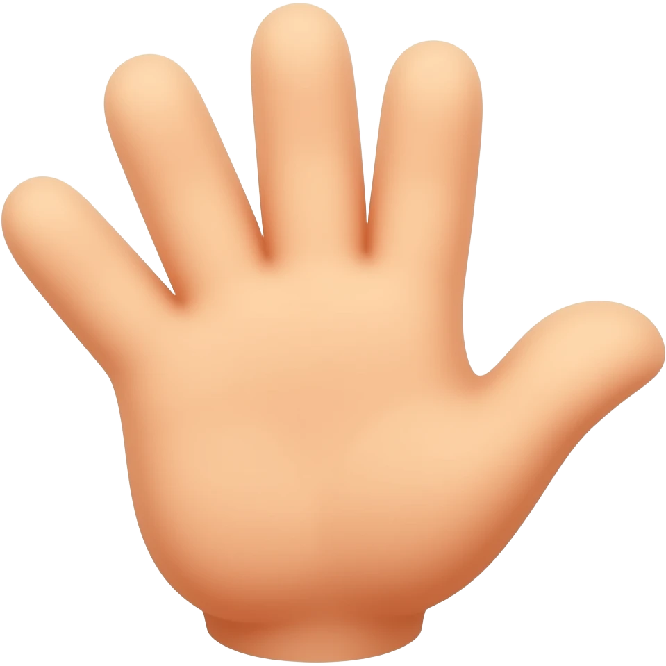 Orange Tiny hand emoji