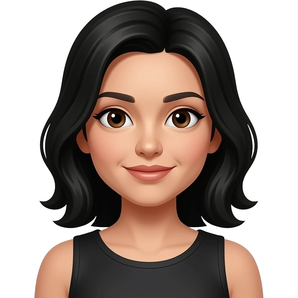 Women with Black Hair emoji