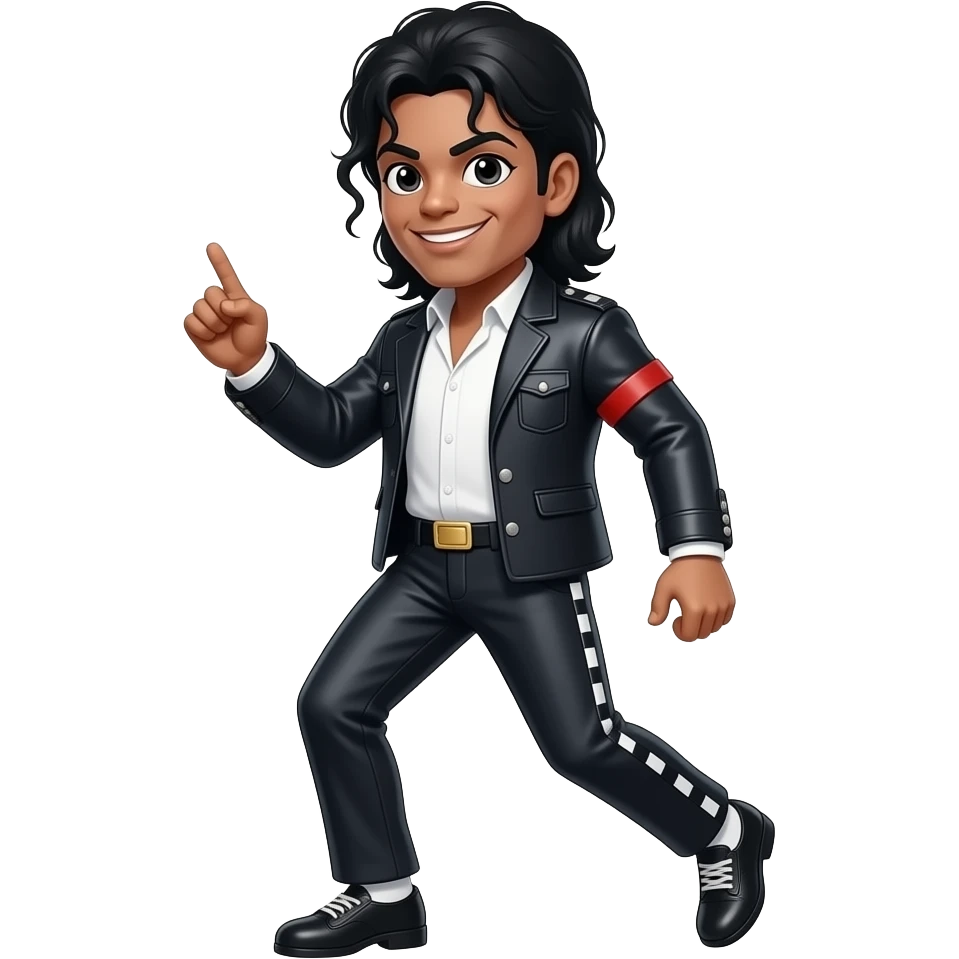 Yeeyee as text with animated cartoon Micheal Jackson moonwalking emoji