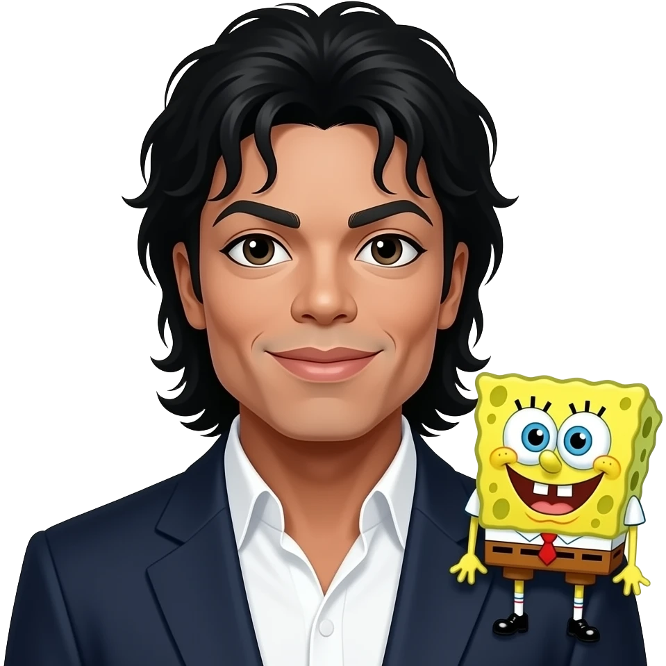mickael Jackson with spongebob emoji