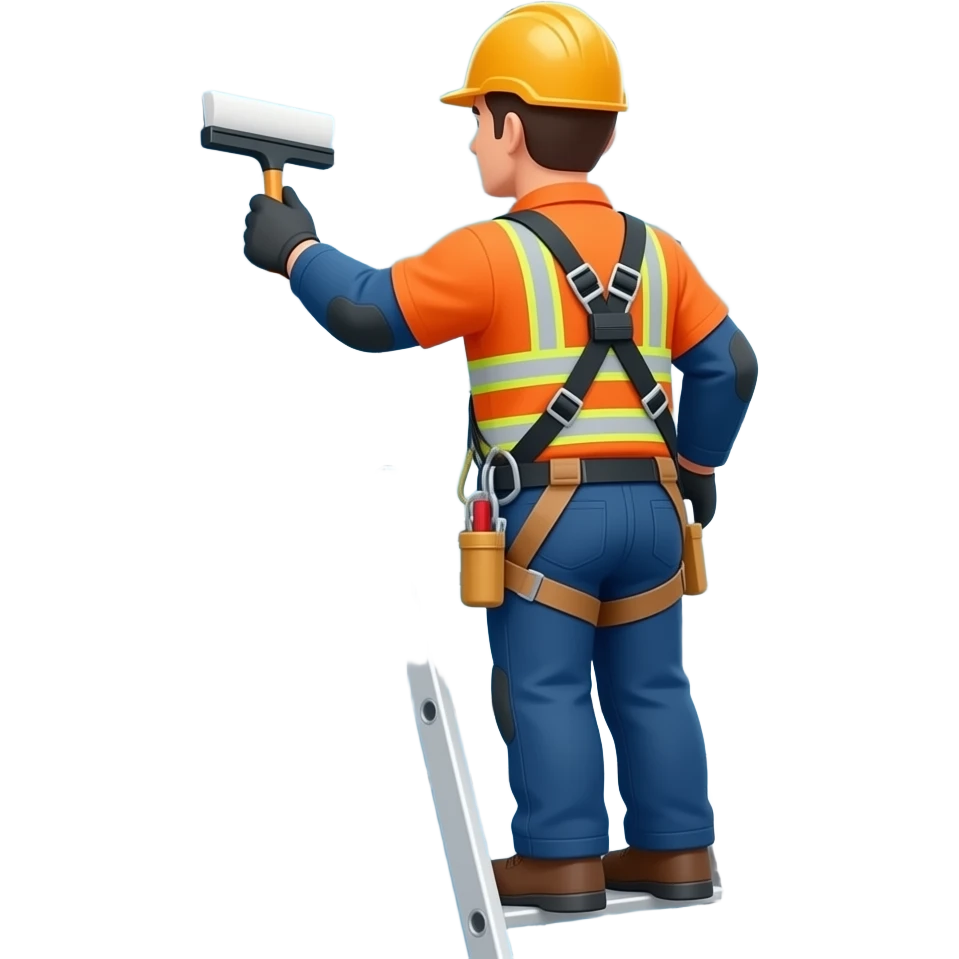 a man who cleans building windows emoji