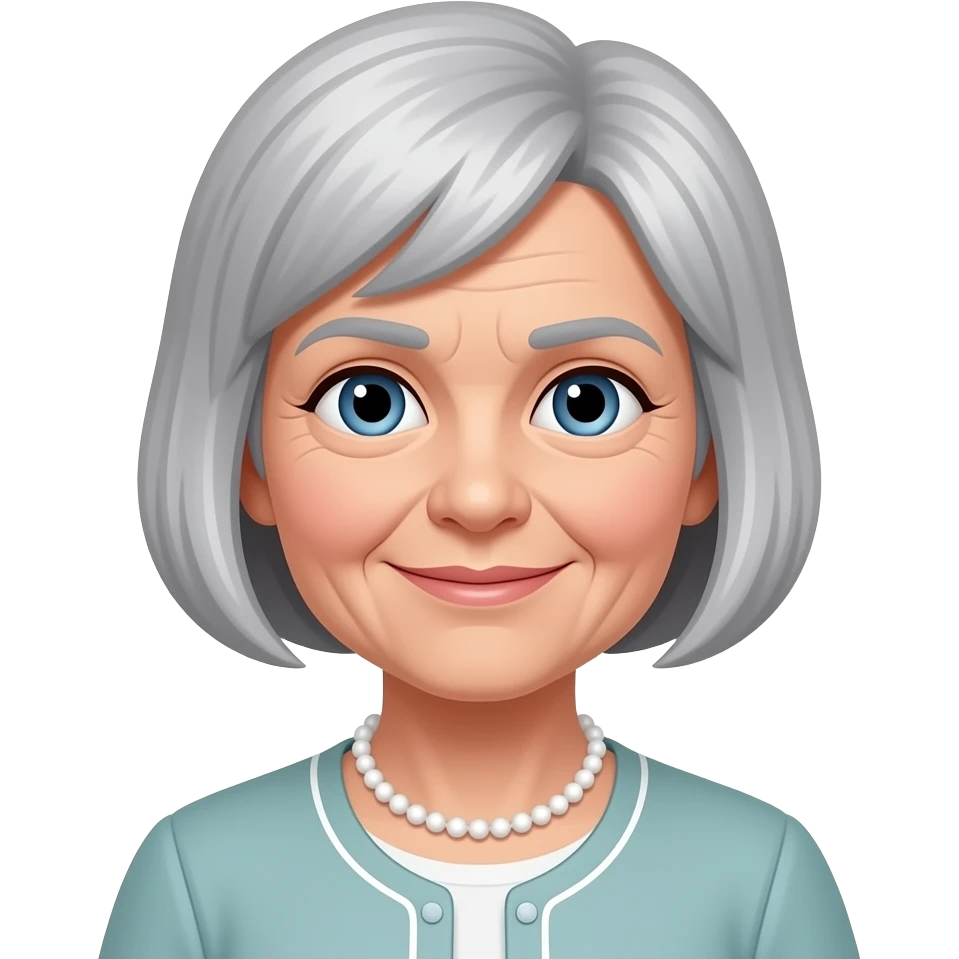 Older lady with shorter hair emoji