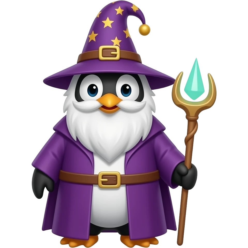 Penguin Wizard emoji