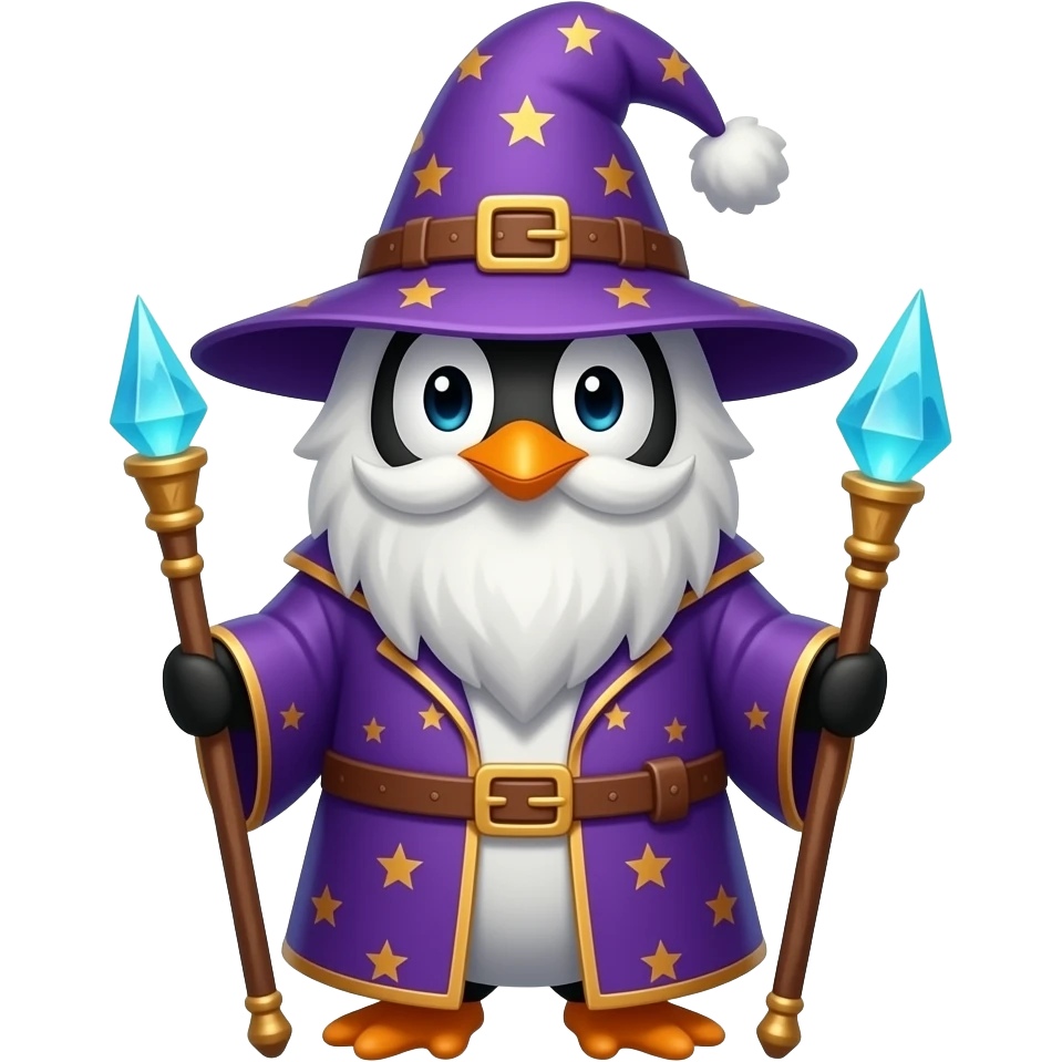 Penguin Wizard emoji
