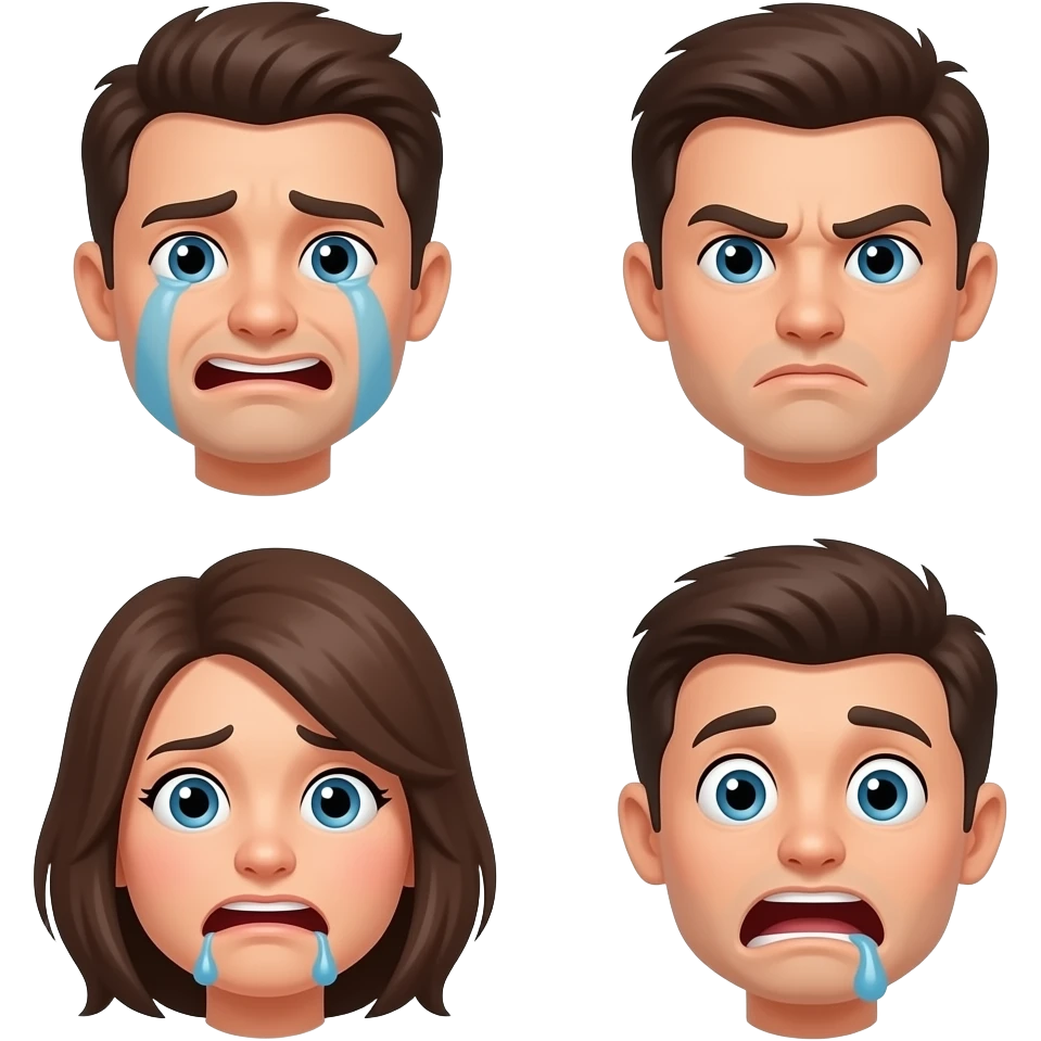 😃😭😡🤮😱 emoji