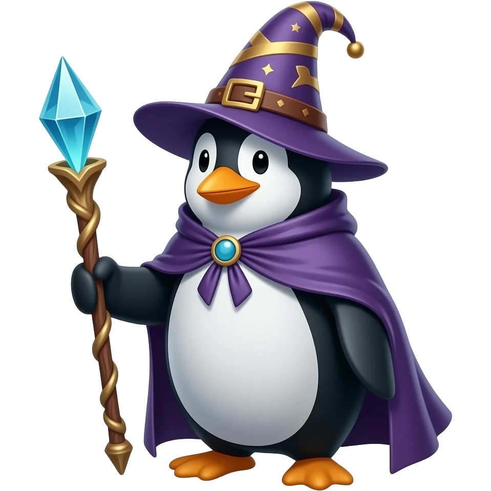 Penguin Wizard emoji