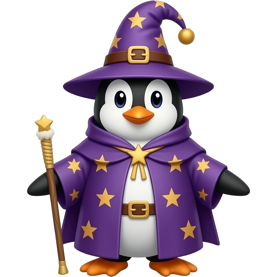 Penguin Wizard emoji