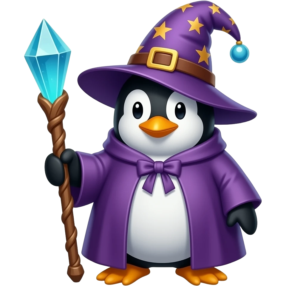 Penguin Wizard emoji