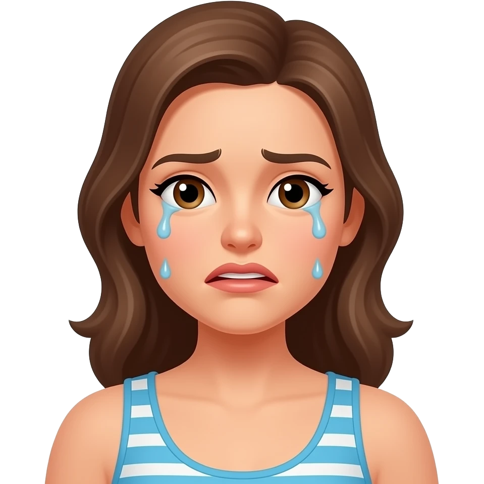 더워서 땀 흘리는 여자 emoji