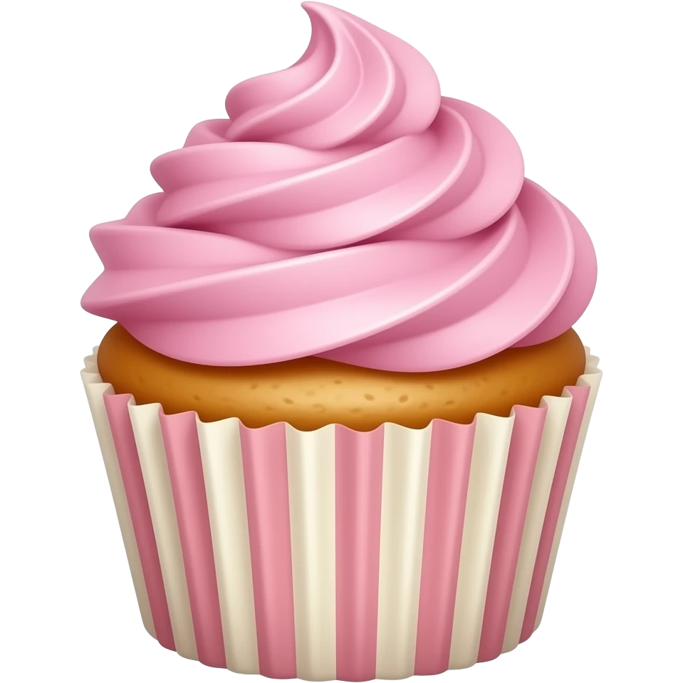 Cupcake with pink icing emoji