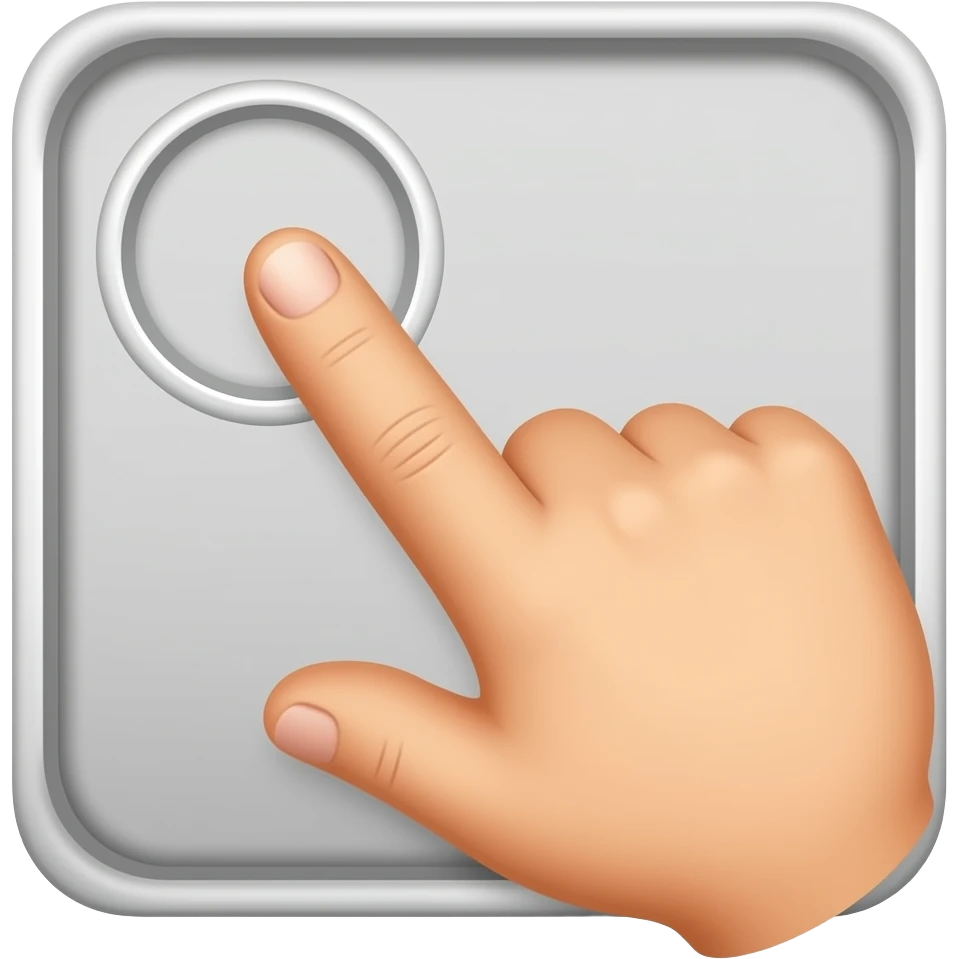 finger on top presses without buttons emoji