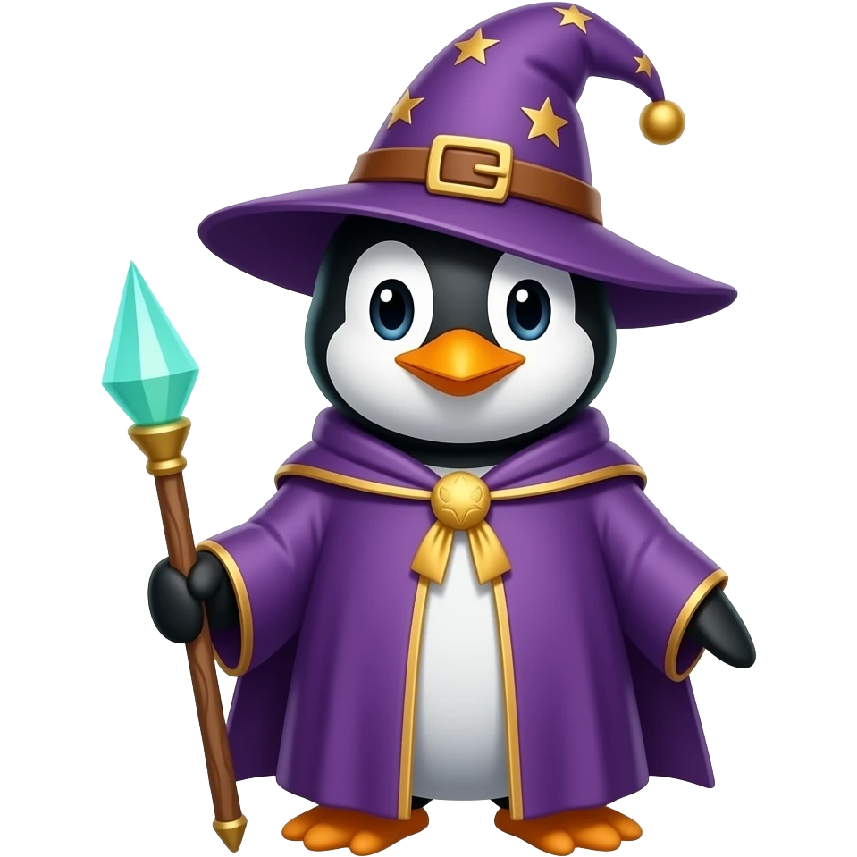 Penguin Wizard emoji