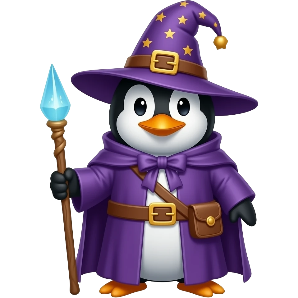 Penguin Wizard emoji