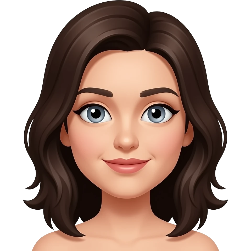 брюнетка с серыми глазами emoji
