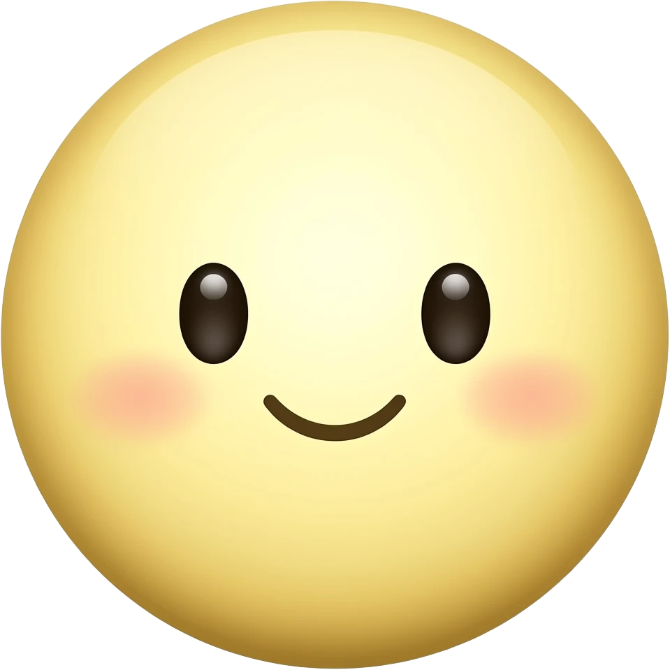 a cute half moon with small smile. 3D Pixar, high quality. emoji
