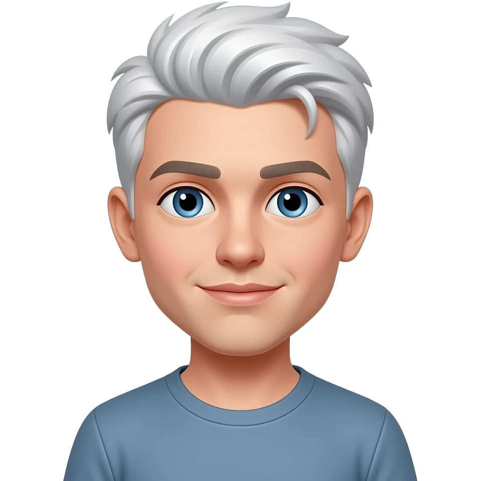 German young age people  a little white hair emoji