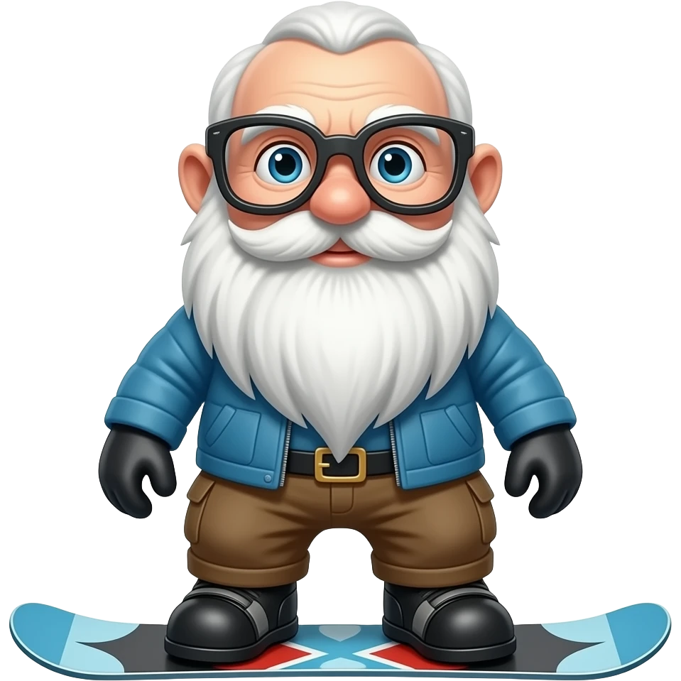 Dwarf snowboarding emoji