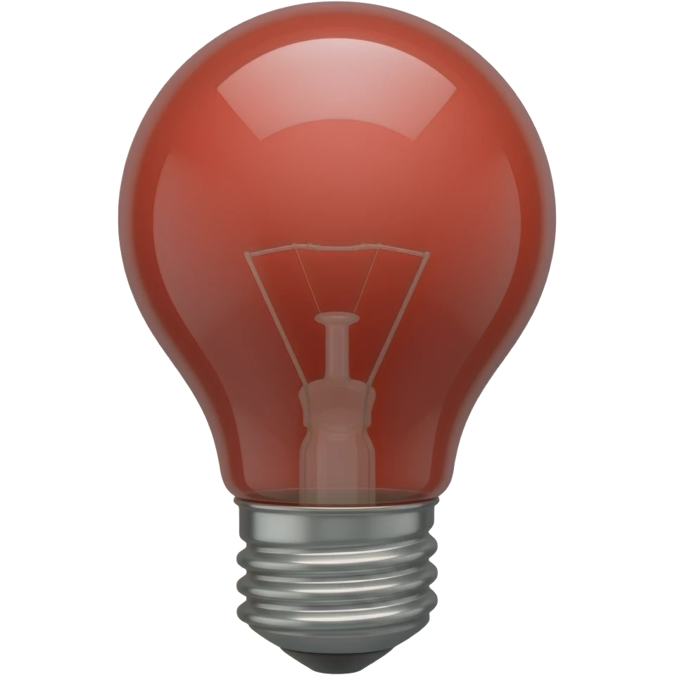 red light bulb emoji