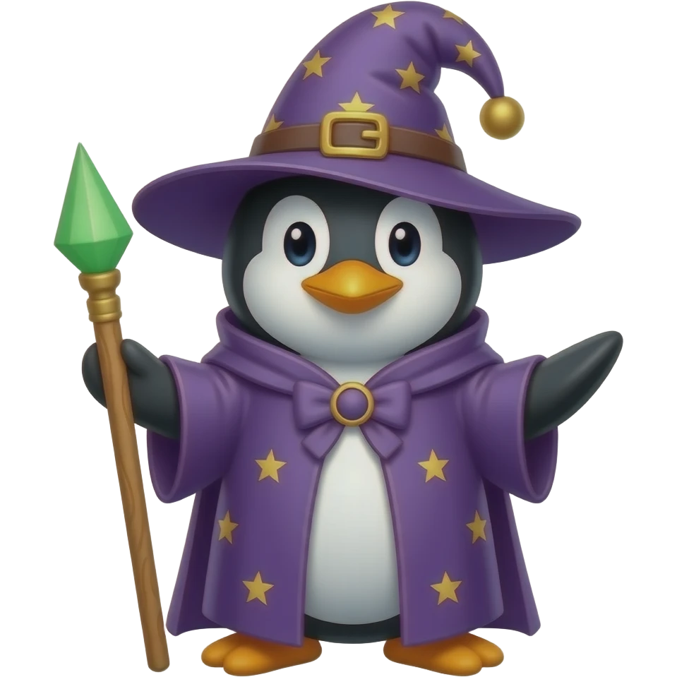 Penguin Wizard emoji