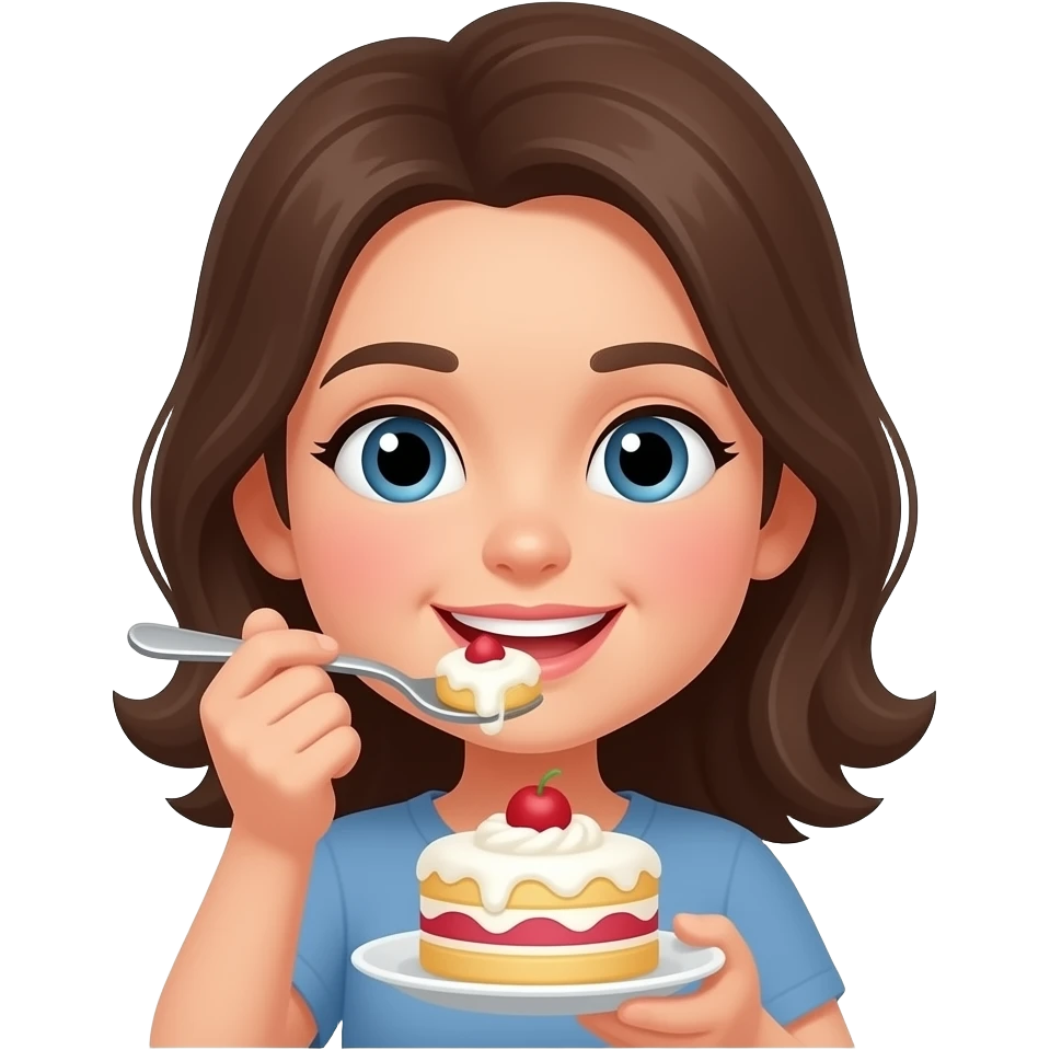 I eat dessert emoji