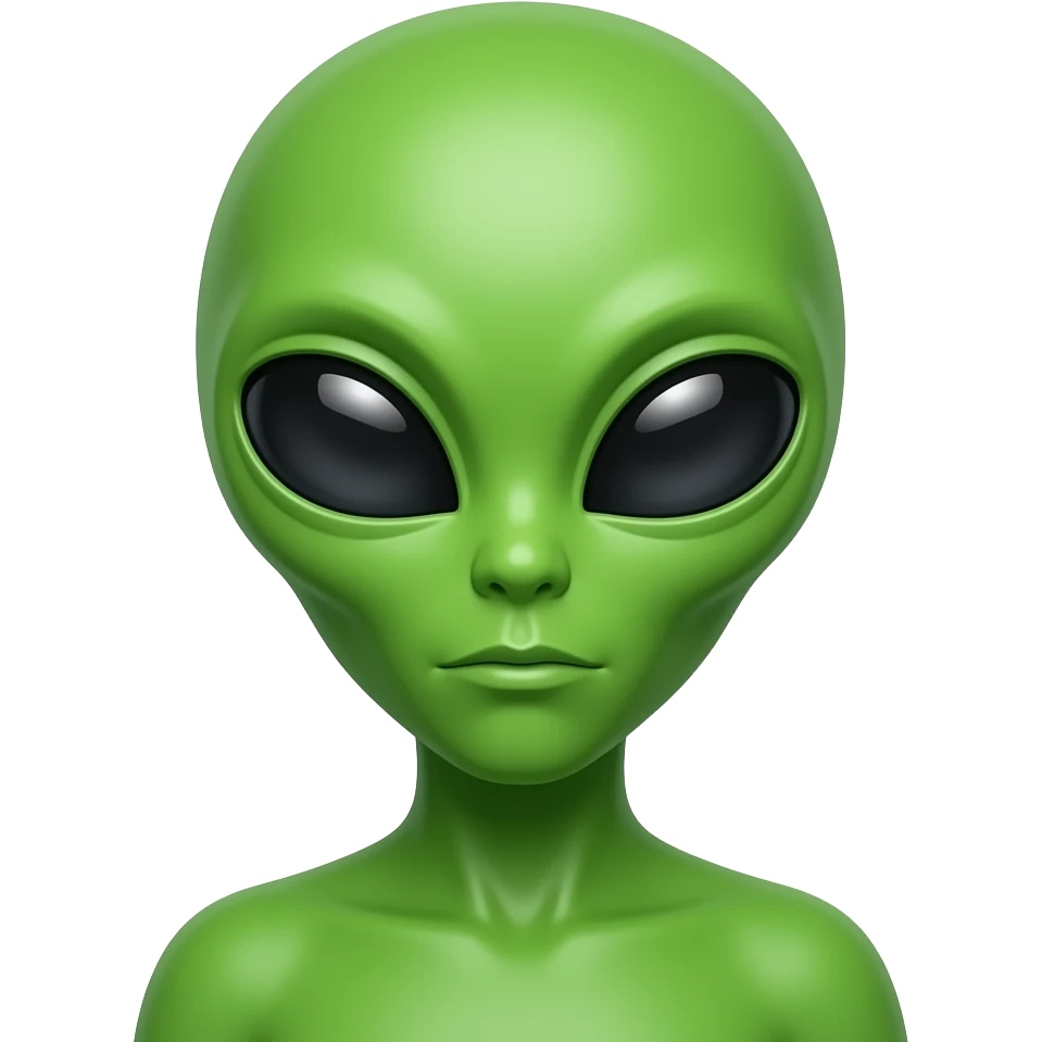 Green alien emoji