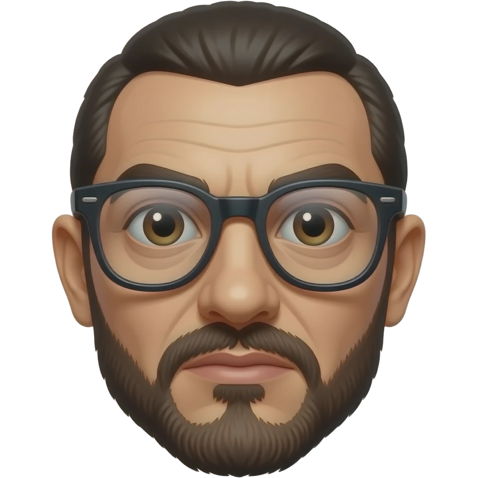 Black round glasses like in the movie "Leon" emoji