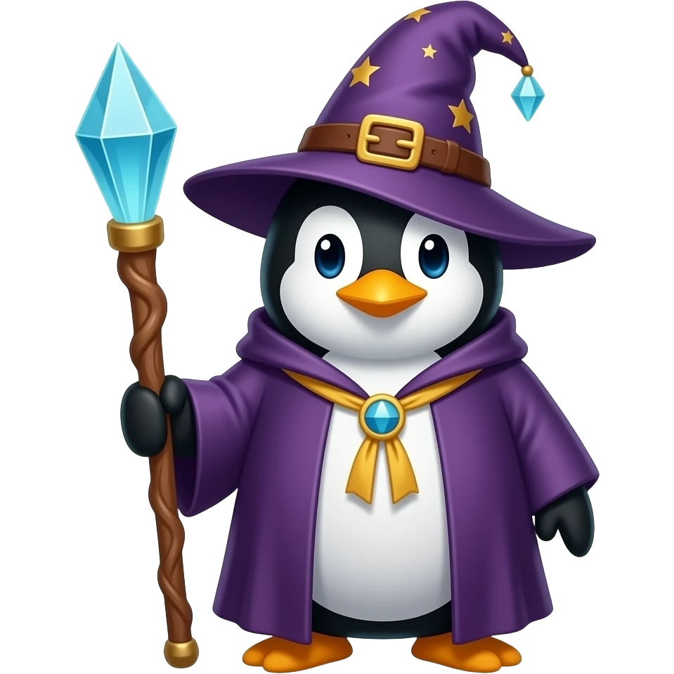 Penguin Wizard emoji