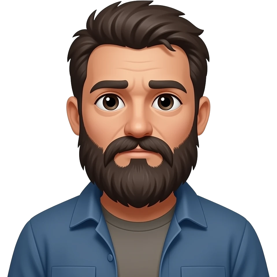 homeless guy beard emoji
