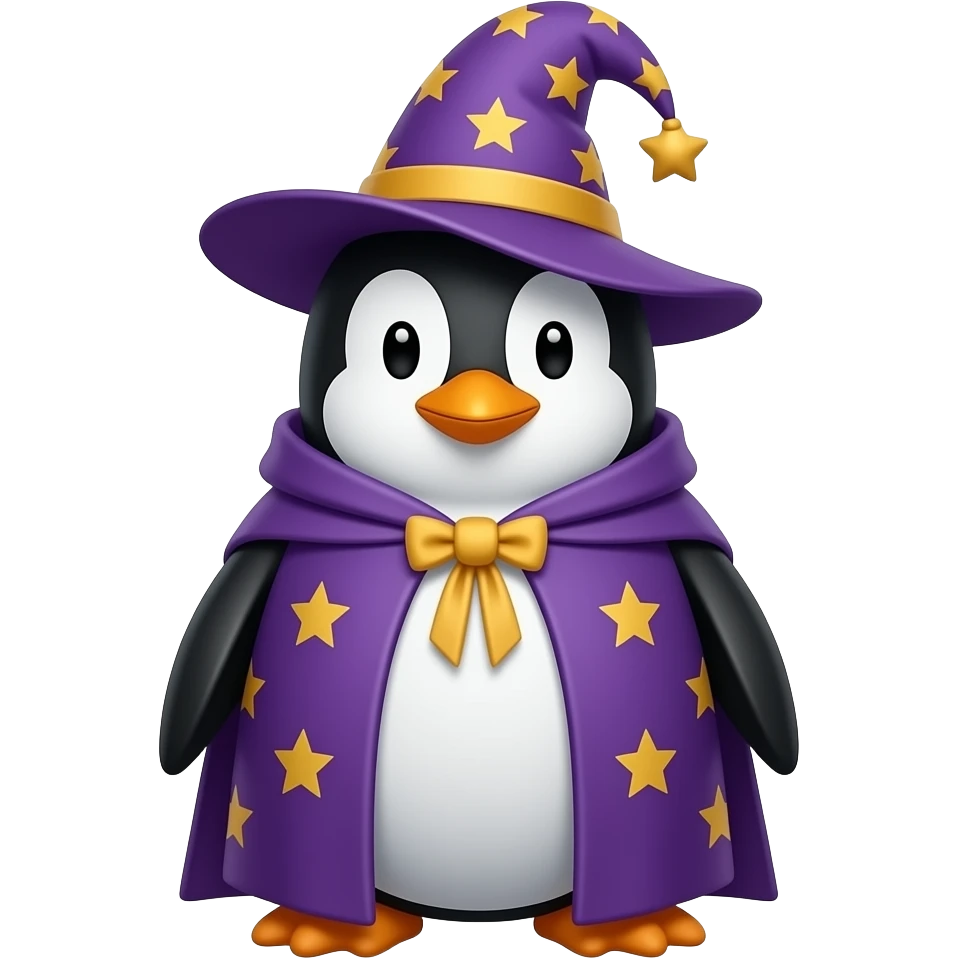 Penguin Wizard emoji