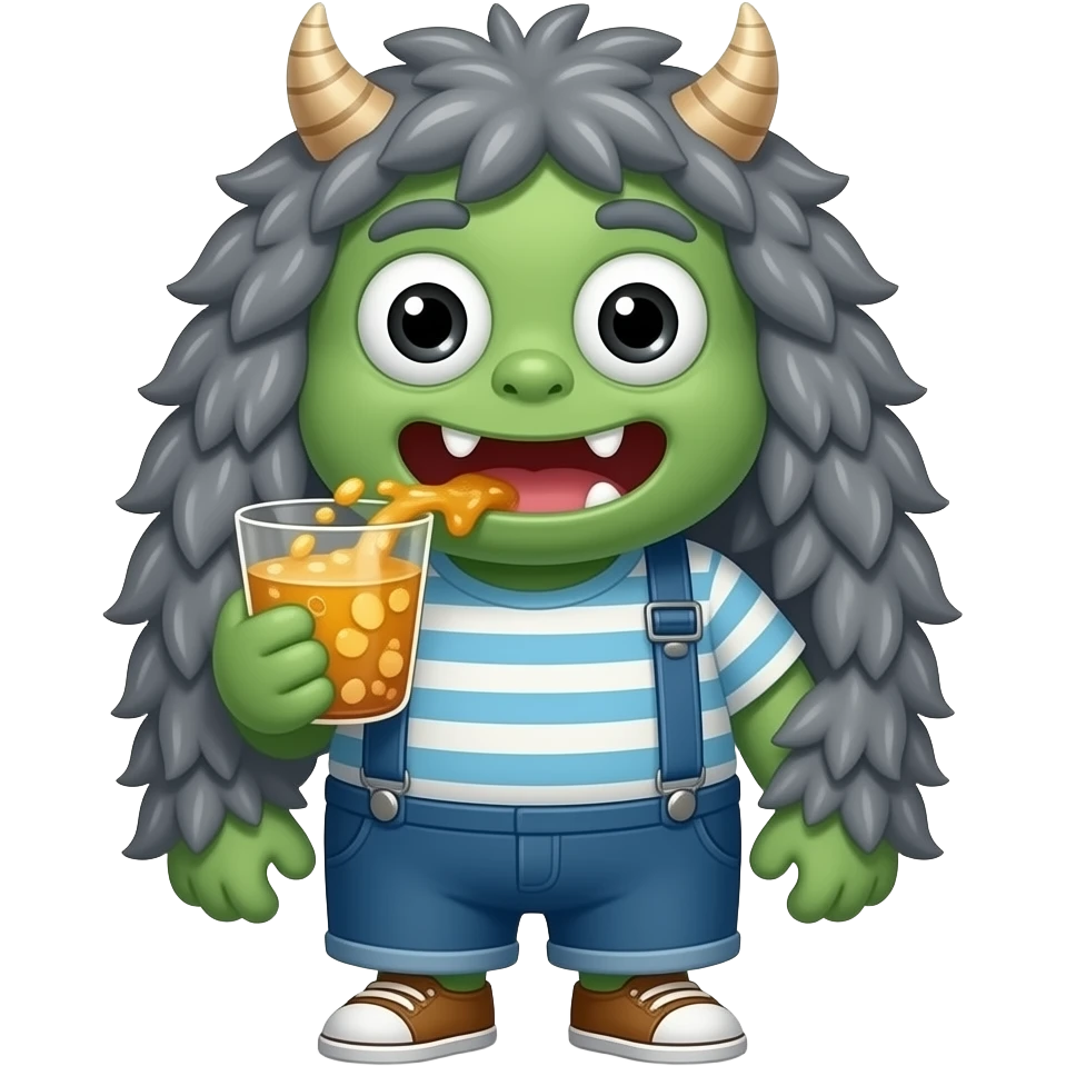 a cartoon monster making api requests emoji