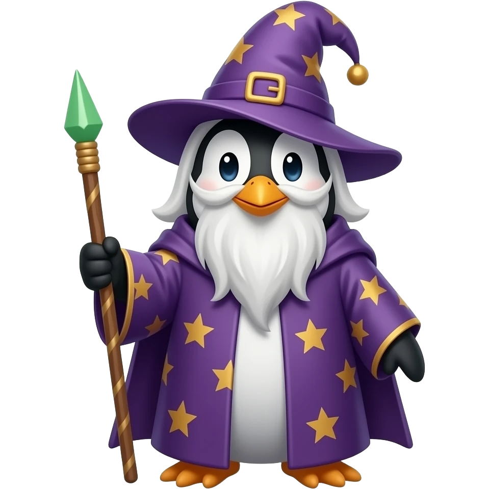 Penguin Wizard emoji
