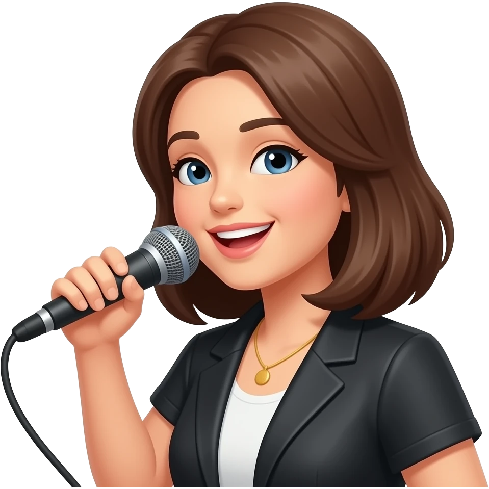 the sing emoji