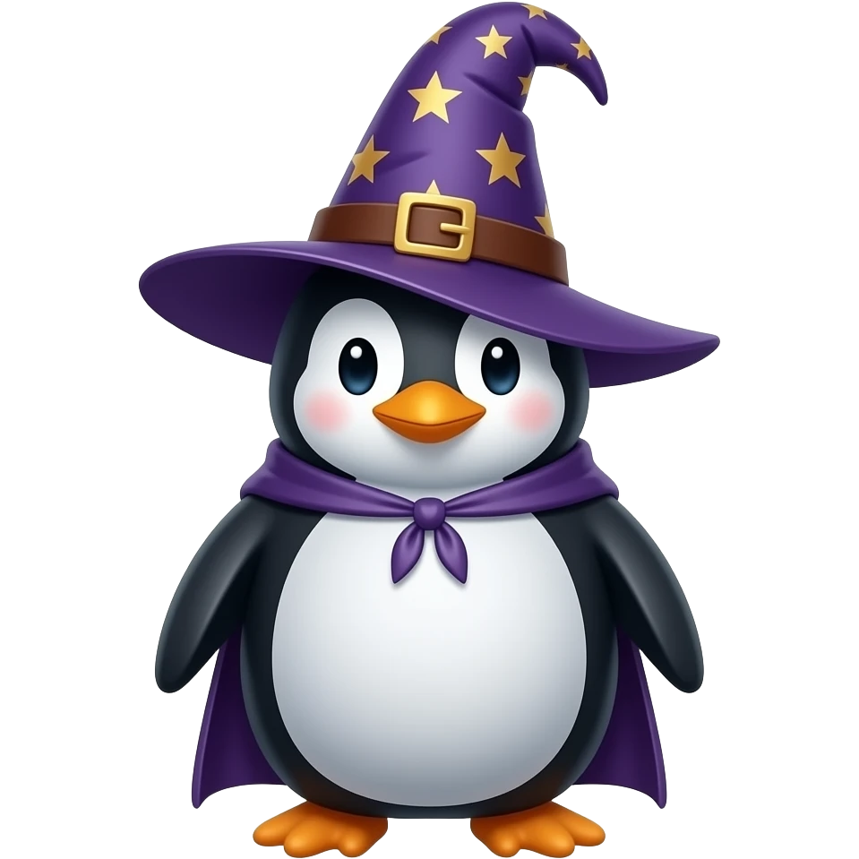 Penguin Wizard emoji