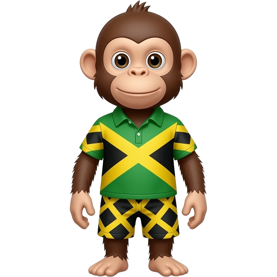 A monkey that wears jamician clothes emoji
