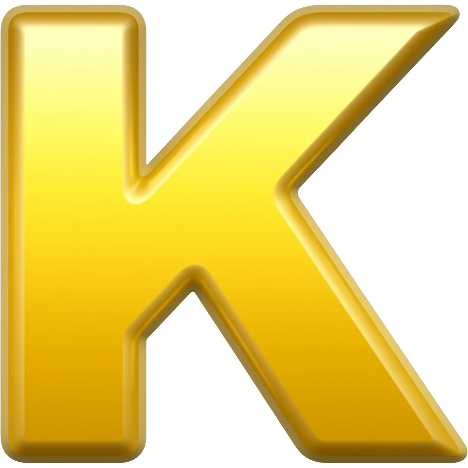 Yellow К emoji